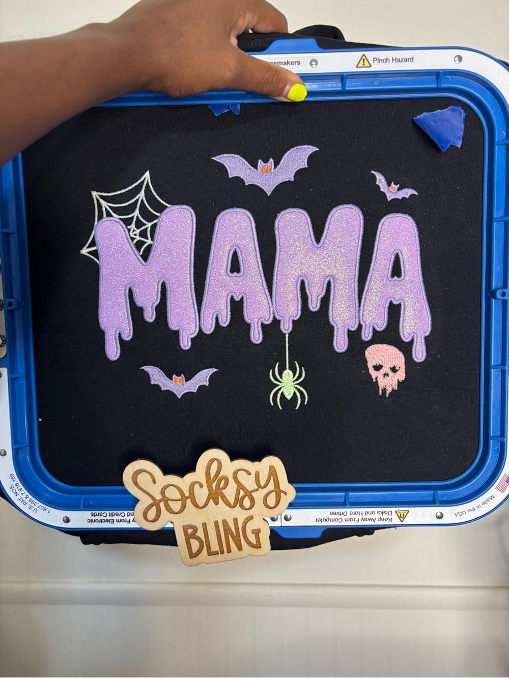 Spooky Season Glitter Mama Hoodie| Glow In The Dark Sweatshirt